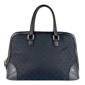 Gucci Handbag GG Canvas Leather Black